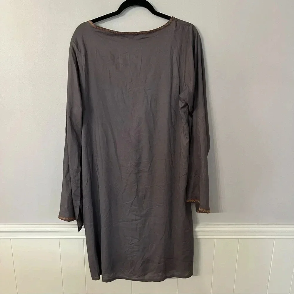 Wrangler Women’s Long Sleeve Dream Catcher Embroidered Tie Neck Dress Sz XL GUC - Picture 10 of 10